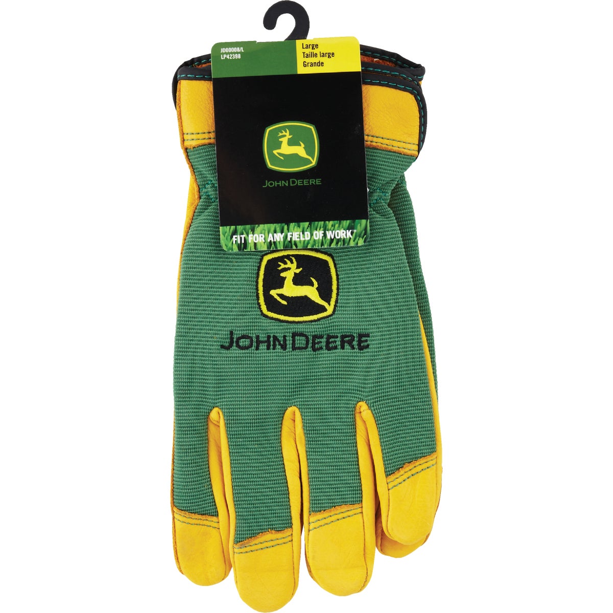 John Deere Men's Large Deerskin Leather Work Glove