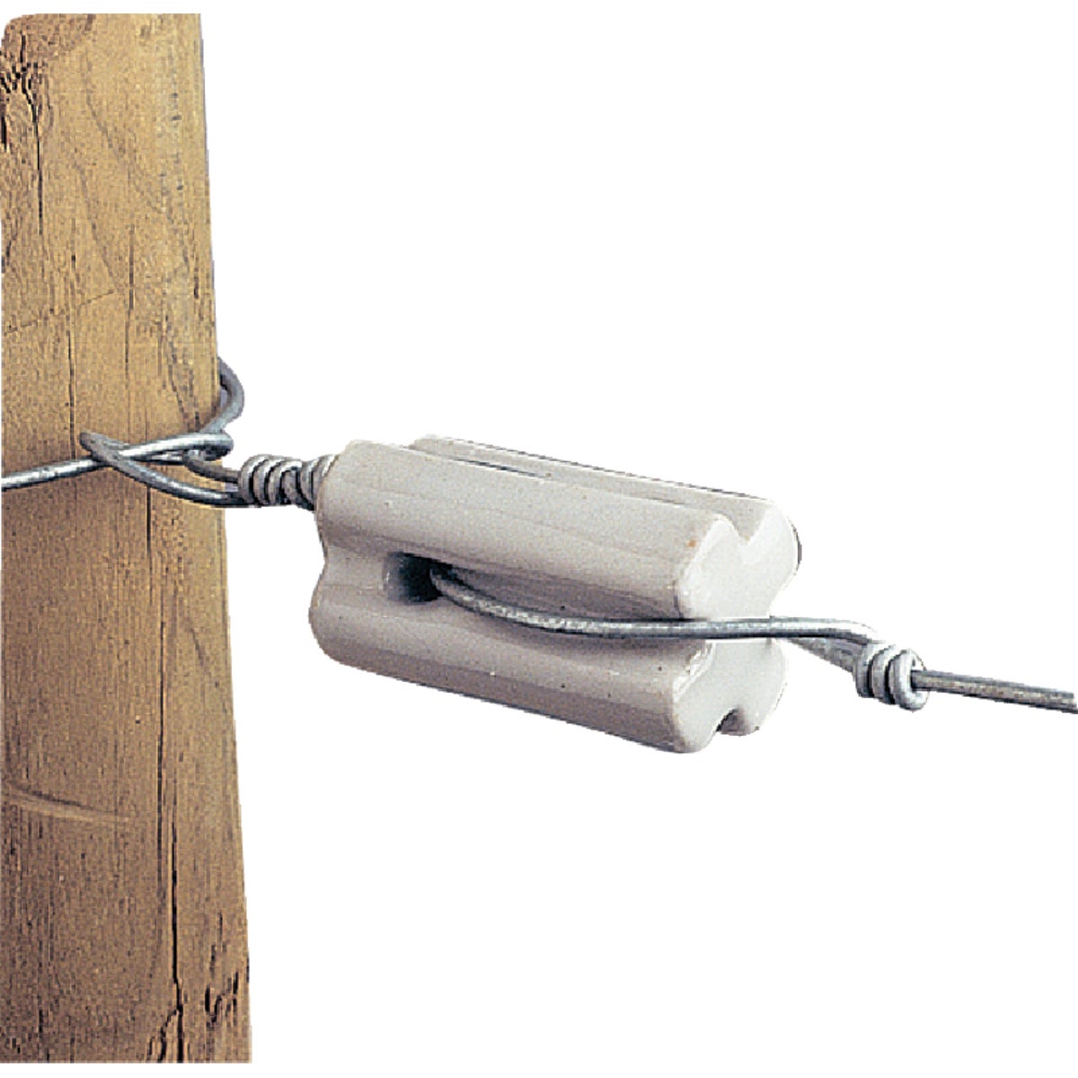 Gallagher Corner & End White Porcelain Electric Fence Insulator (10-Pack)