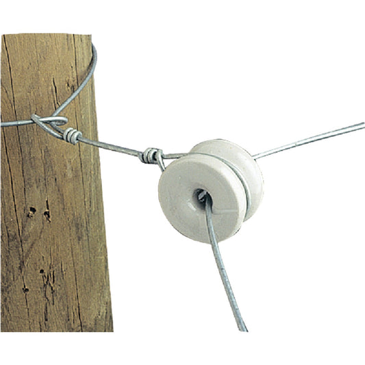 Gallagher Donut White Porcelain Electric Fence Insulator (10-Pack)