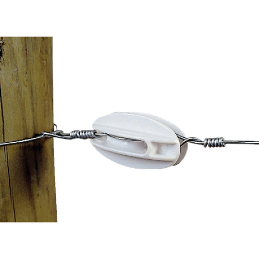 Gallagher High Strain White UV-Resistant Plastic Electric Fence Insulator (5-Pack)
