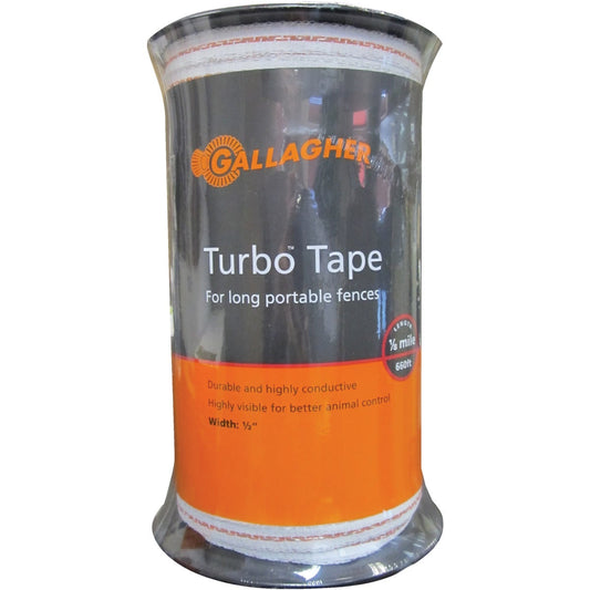 Gallagher 1/2 In. x 656 Ft. Polyethylene Electric Fence Turbo Tape