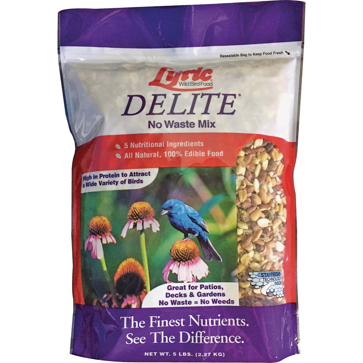 Lyric Delite 5 Lb. High Protein No Waste Mix Bird Food