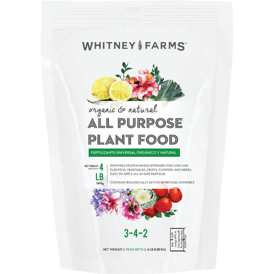 Whitney Farms 4 Lb. 3-4-2 Organic & Natural All-Purpose Dry Plant Food