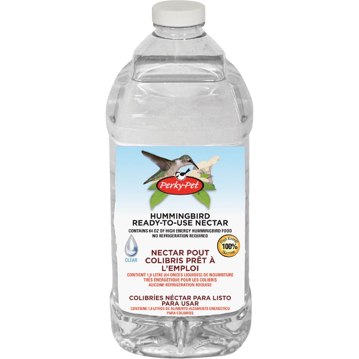 Perky-Pet 64 Oz. Clear Ready To Use Liquid Hummingbird Nectar