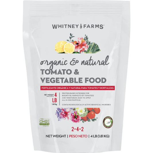 Whitney Farms 4 Lb. 2-4-2 Organic & Natural Tomato & Vegetable Dry Plant Food