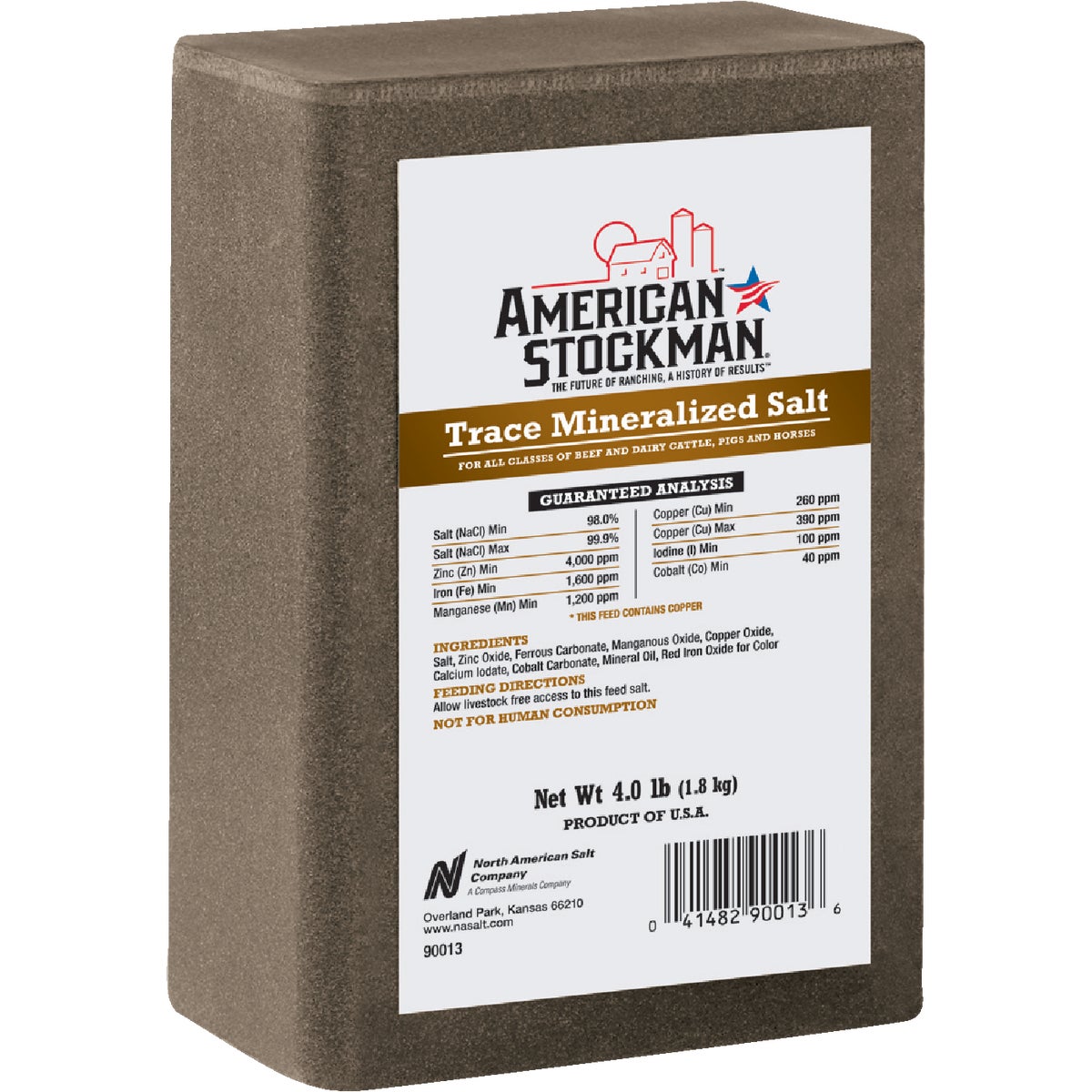 American Stockman 4 Lb. Trace Mineral Salt Block