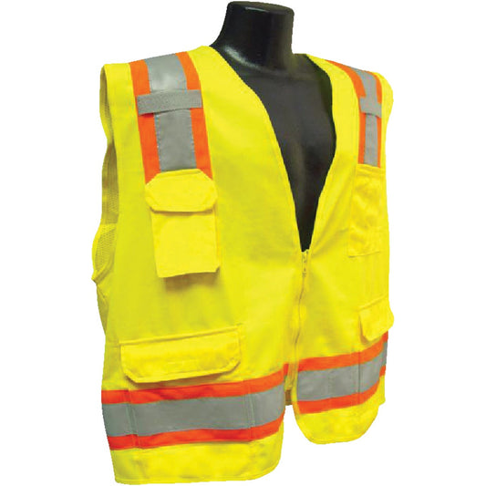 Radians Rad Wear ANSI Class 2 Hi Vis Green Safety Vest XL