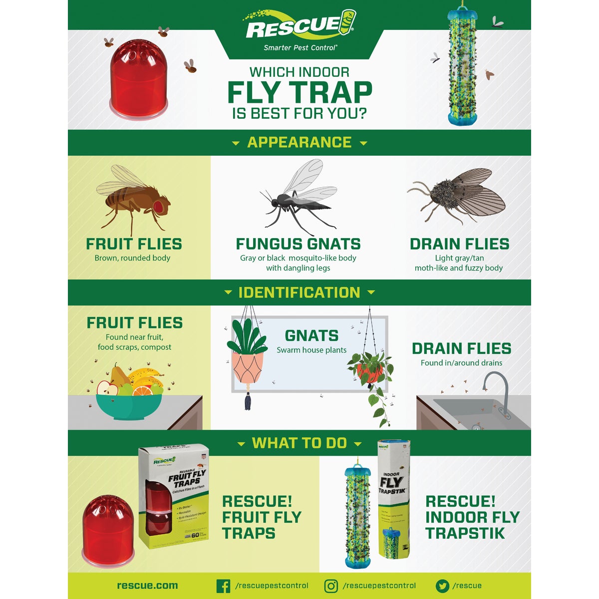 Rescue TrapStik Disposable Indoor Fly Trap