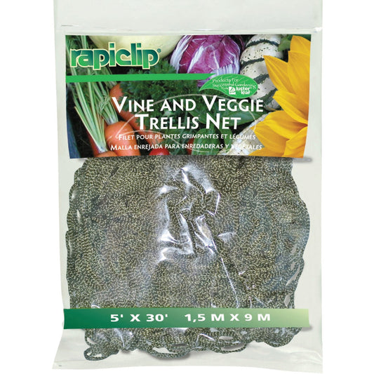 Rapiclip 5 Ft. x 30 Ft. Vine & Veggie Trellis Netting