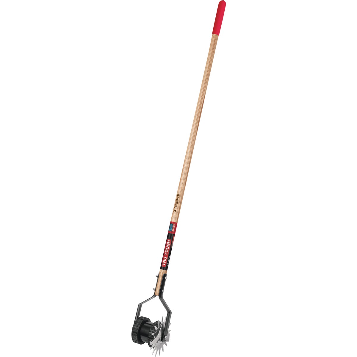 Truper Tru Tough 48 In. Wood Handle Rotary Double Wheel Manual Lawn Edger