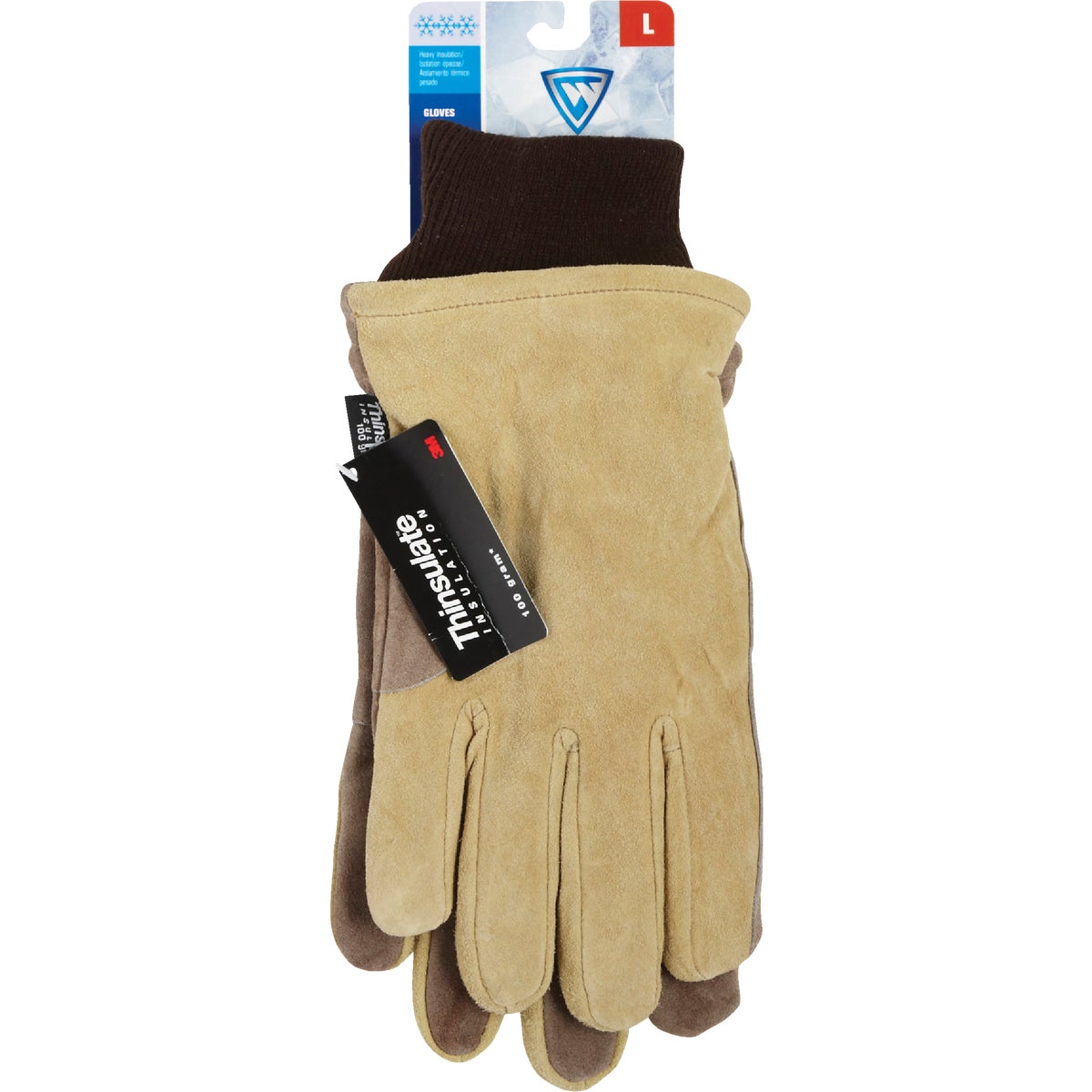 West Chester Men's Large Cowhide Leather Winter Work Glove