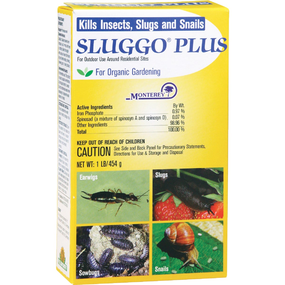 Monterey Sluggo Plus 1 Lb. Ready To Use Pellets Organic Slug & Snail Killer