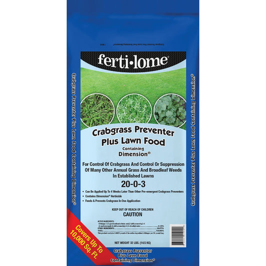 Ferti-lome 32 Lb. 32,000 Sq. Ft. 20-0-3 Lawn Fertilizer with Crabgrass Preventer