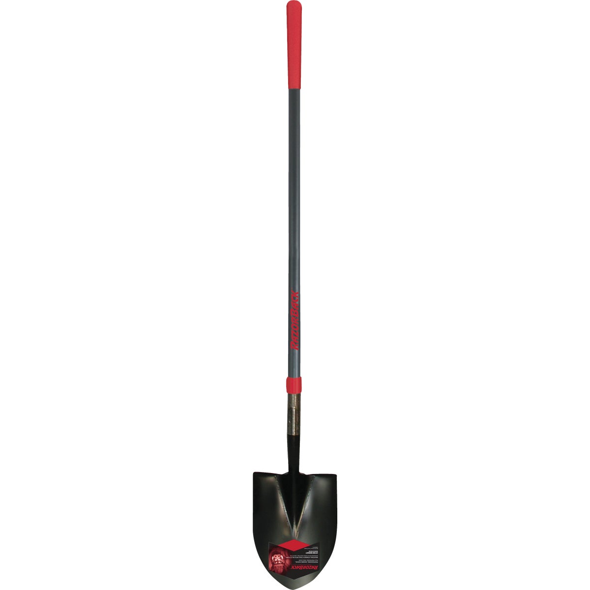 Razor-Back 48 In. Fiberglass Handle Cushion Grip Round Point Shovel