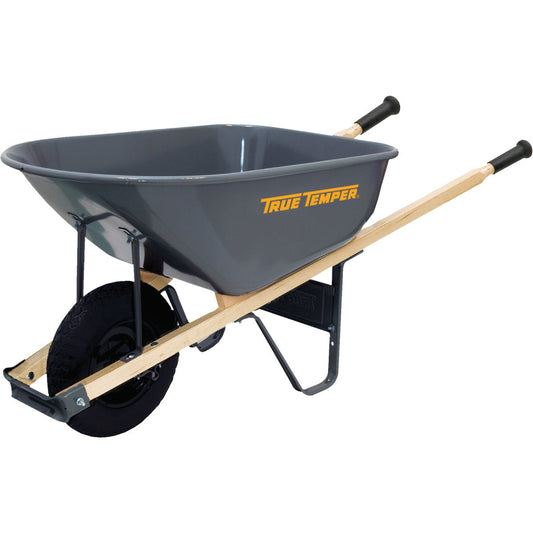 True Temper 6 Cu. Ft. Steel Wheelbarrow