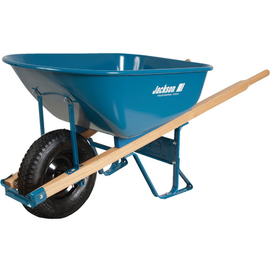 Jackson 6 Cu. Ft. Flat Free Tire Steel Wheelbarrow