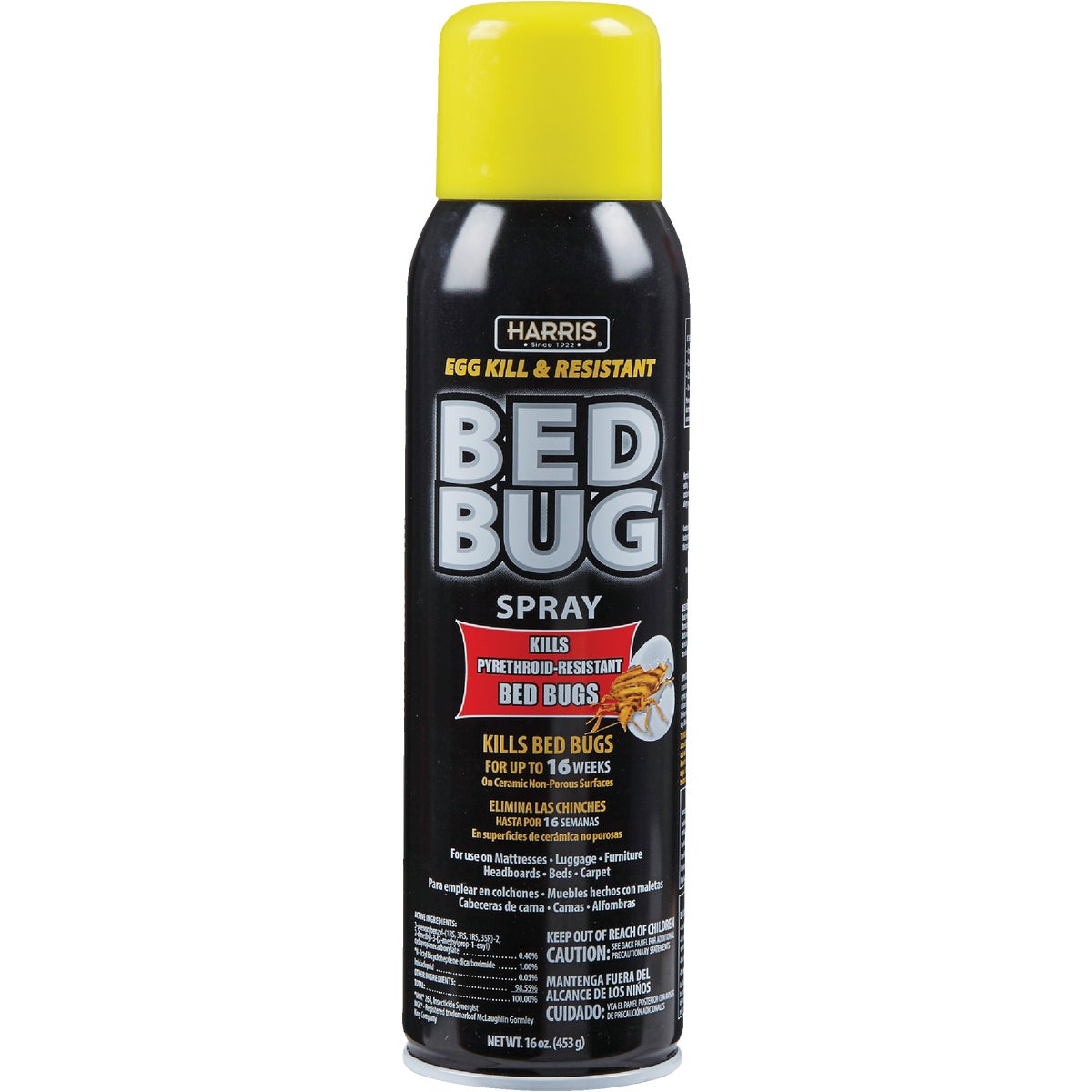 Harris 16 Oz. Aerosol Spray Egg Kill & Pyrethroid Resistant Bedbug Killer