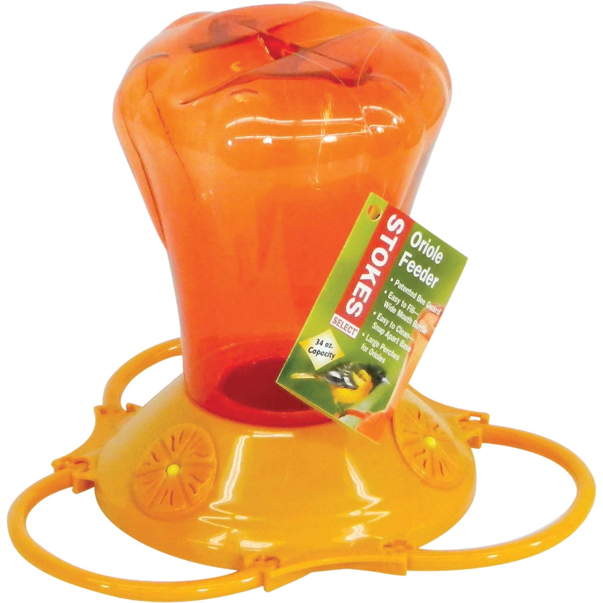 More Birds 34 Oz. Plastic Oriole Feeder with Bee Guard