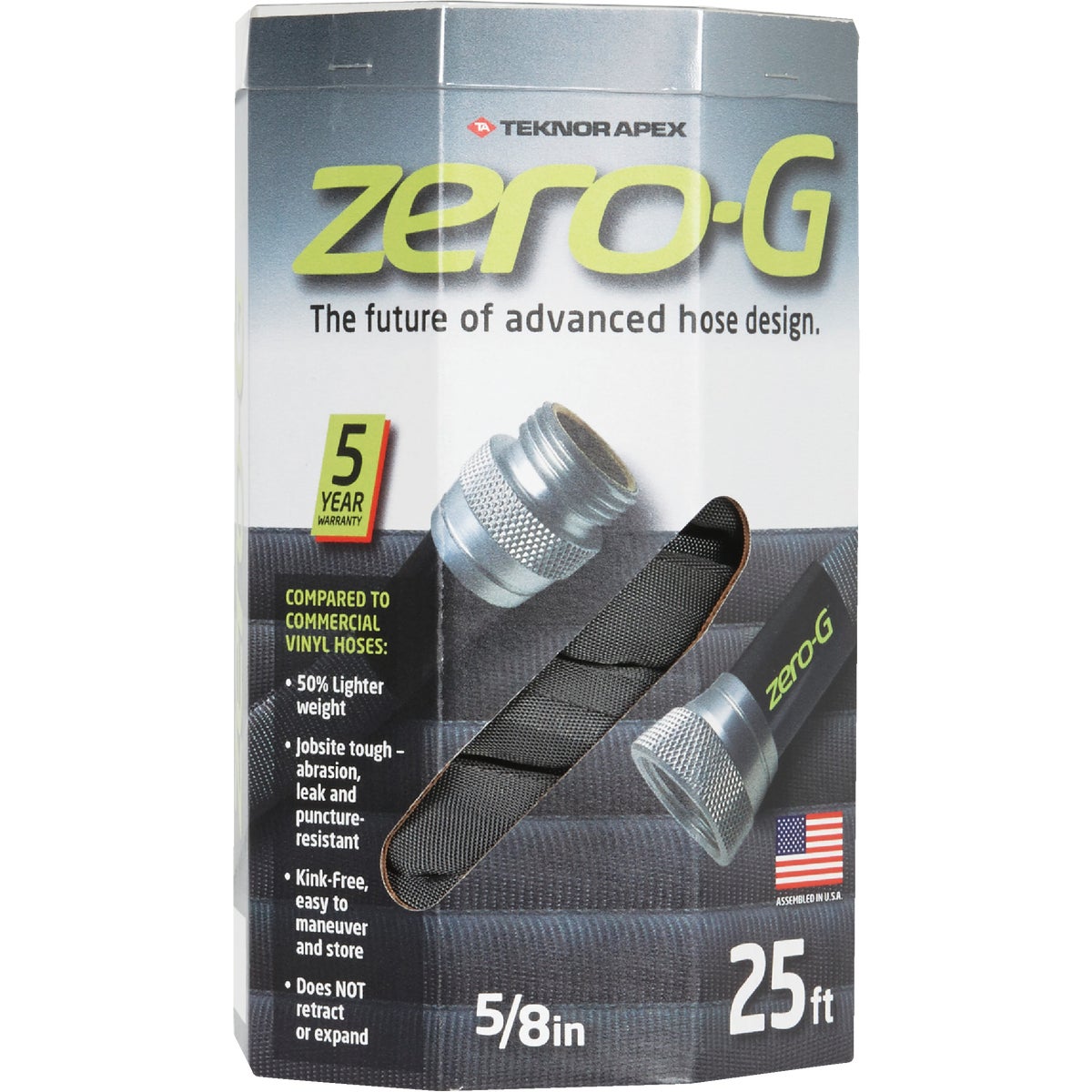 Apex Zero-G 5/8 In. Dia. x 25 Ft. L. Drinking Water Safe Garden Hose