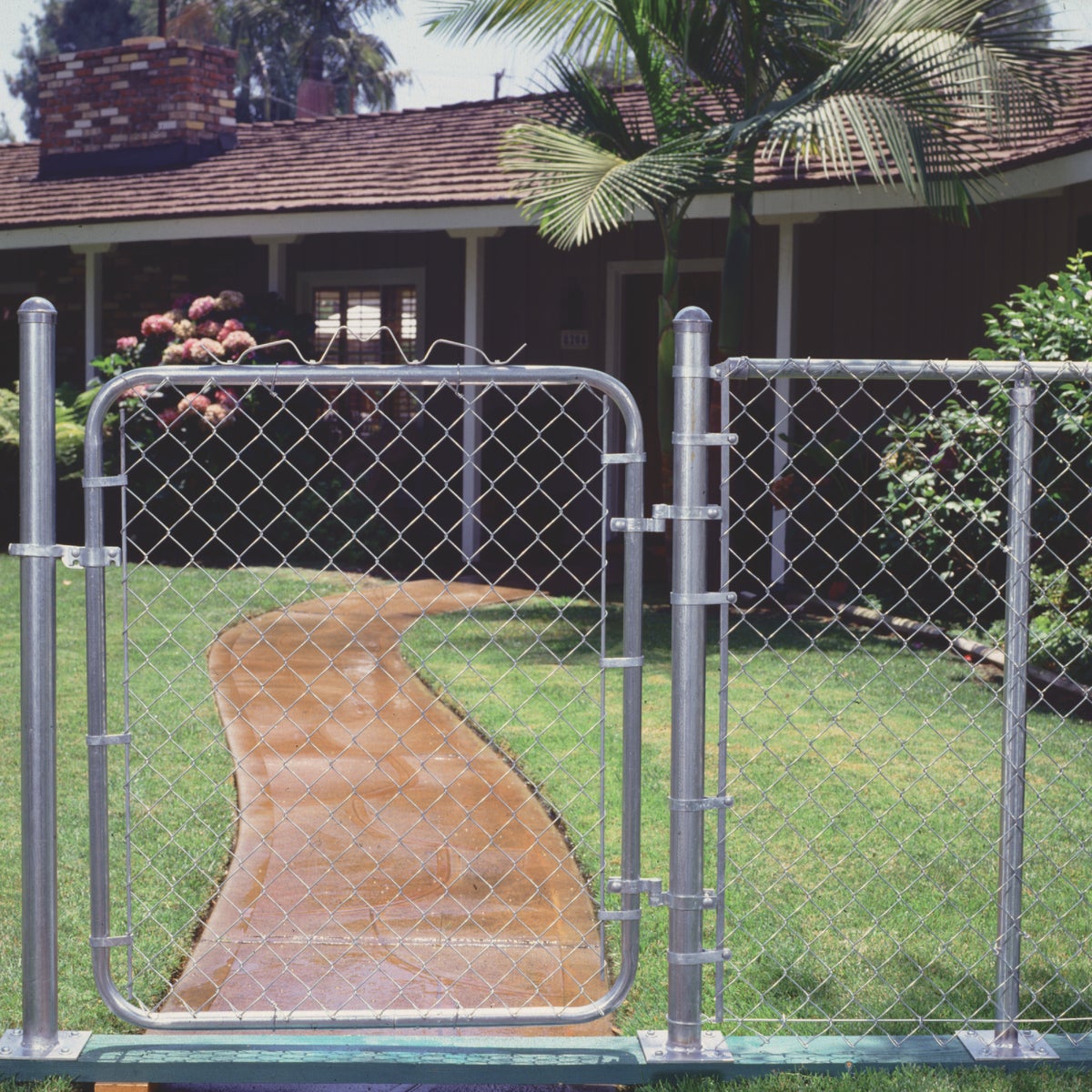 Midwest Air Tech Single Walk 35 In. W. x 46 In. H. Chain Link Gate