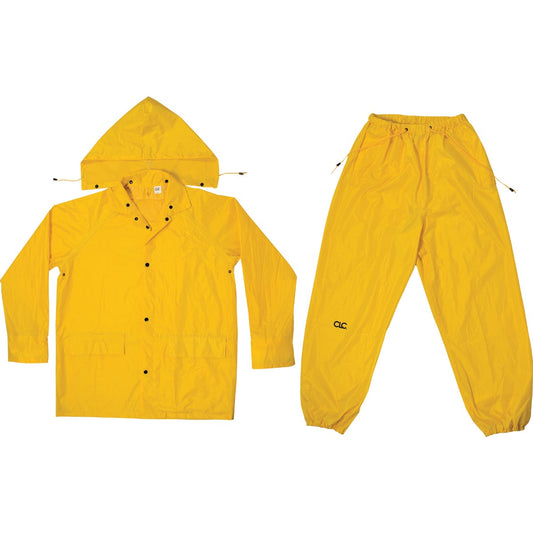 CLC XL 3-Piece Yellow Polyester Rain Suit
