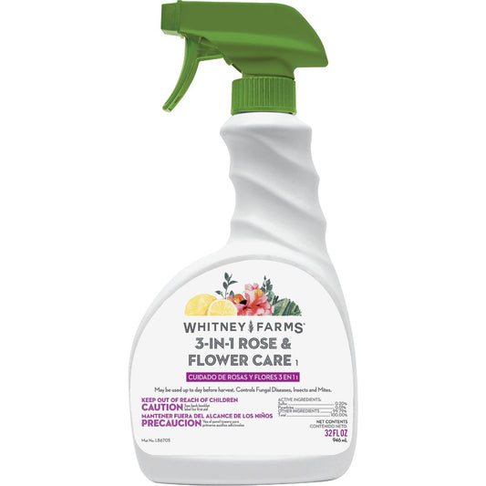 Whitney Farms 3-In-1 32 Oz. Ready To Use Trigger Spray Flower & Rose Insect Killer