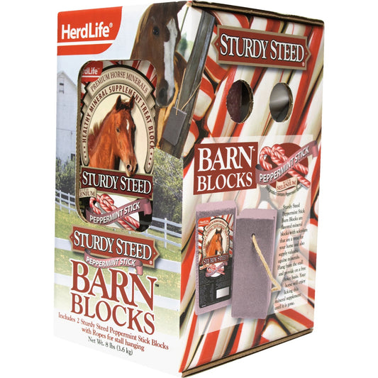 HerdLife Sturdy Steed 4 Lb. Peppermint Horse Block (2-Pack)