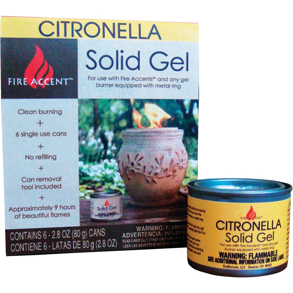 Fire Accent 2.8 Oz. Citronella Solid Gel Fuel (6-Pack)