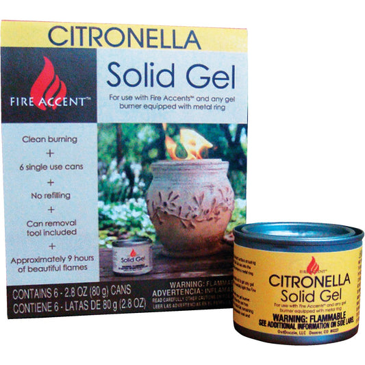 Fire Accent 2.8 Oz. Citronella Solid Gel Fuel (6-Pack)