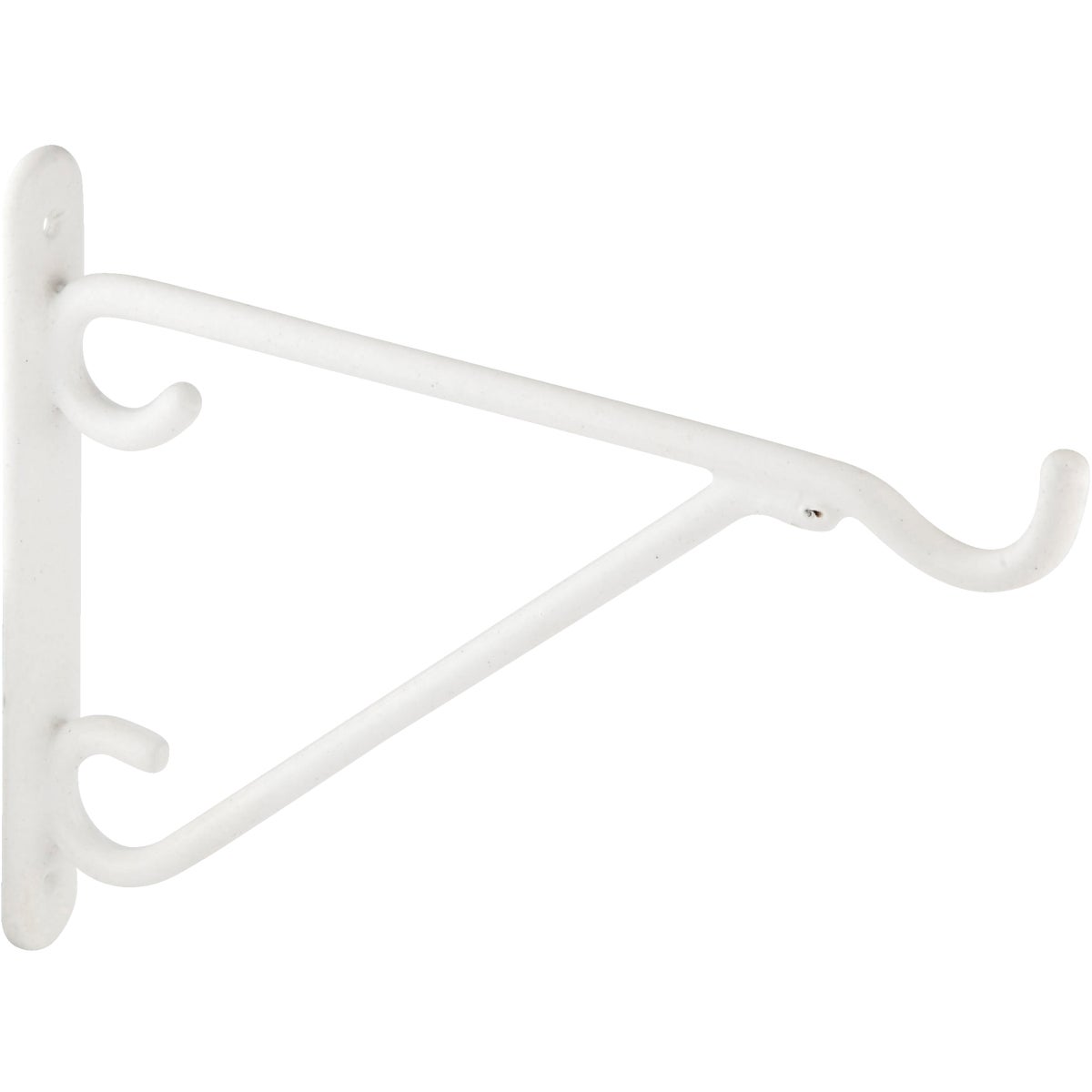 National 8 In. White Vinyl-Coated Steel Plant Hanger Bracket