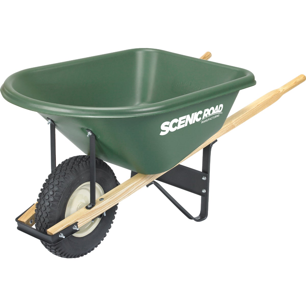 Scenic Road 6 Cu. Ft. Heavy Duty High-Density Poly Wheelbarrow