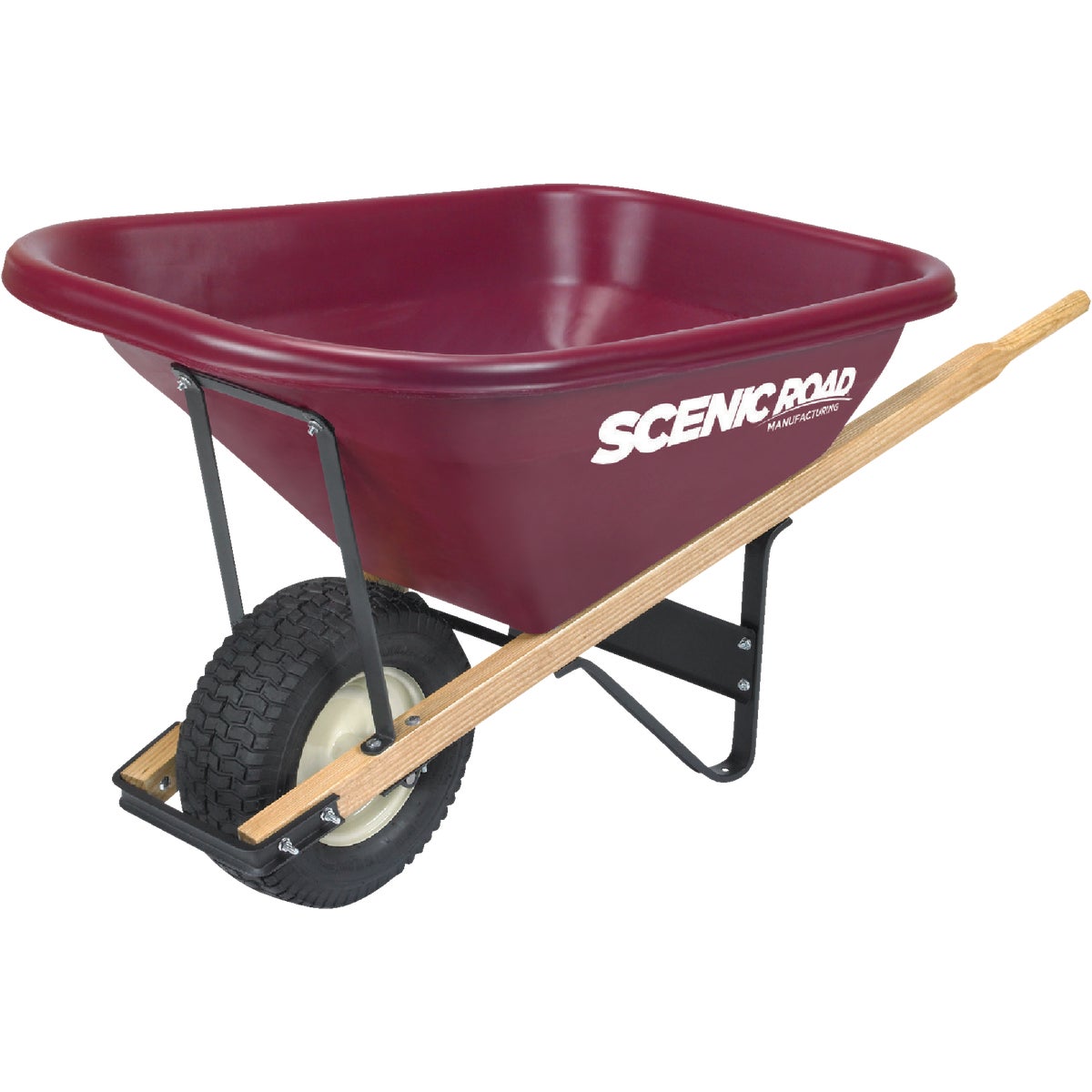 Scenic Road 8 Cu. Ft. Tradesmen Duty High-Density Poly Wheelbarrow