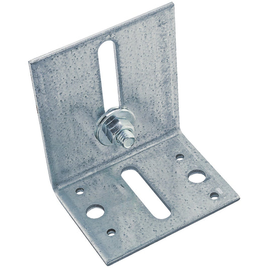 National 6005 Galvanized Guide Box/Round Rail Barn Door Bracket