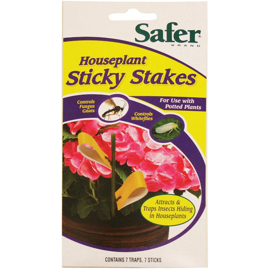 Safer Sticky Stakes Disposable Indoor/Outdoor Insect Trap (7-Pack)