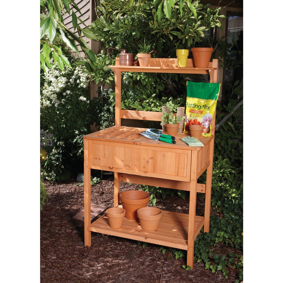 Best Garden 36 In. W. x 60 In. H. x 24 In. D. Wood Garden Bench