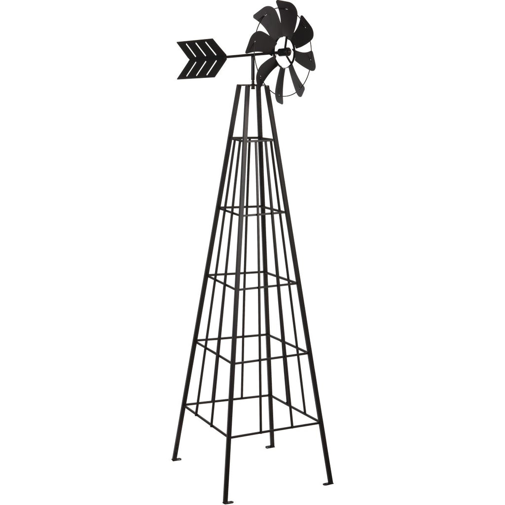 Panacea 72 In. Metal Decorative Windmill Obelisk