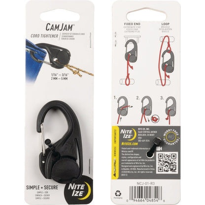 Nite Ize CamJam Plastic with Stainless Steel Gate Rope Tightener