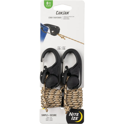 Nite Ize CamJam Rope Tightener with Rope, (2-Pack)