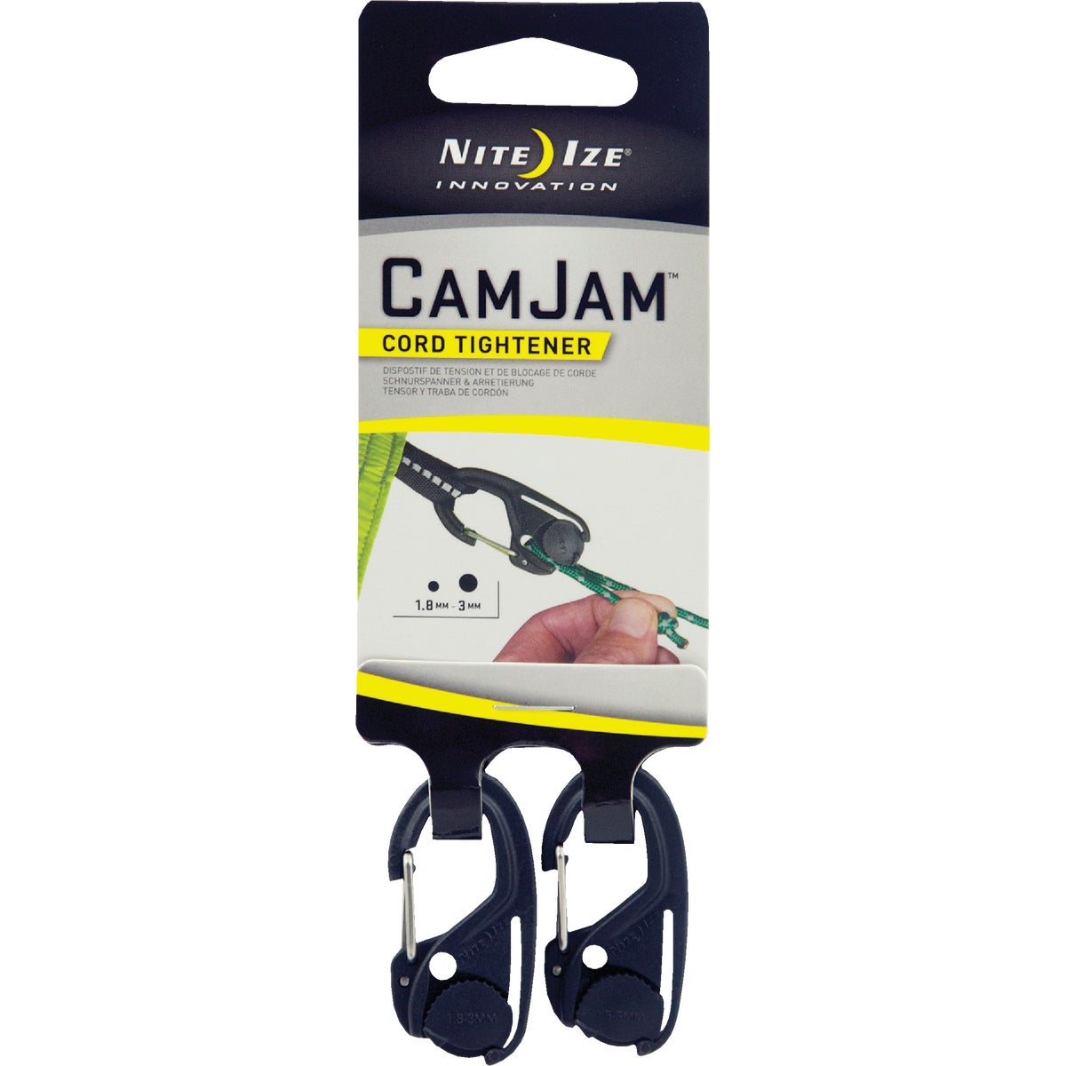 Nite Ize CamJam Plastic with Stainless Steel Gate Rope Tightener (2-Pack)