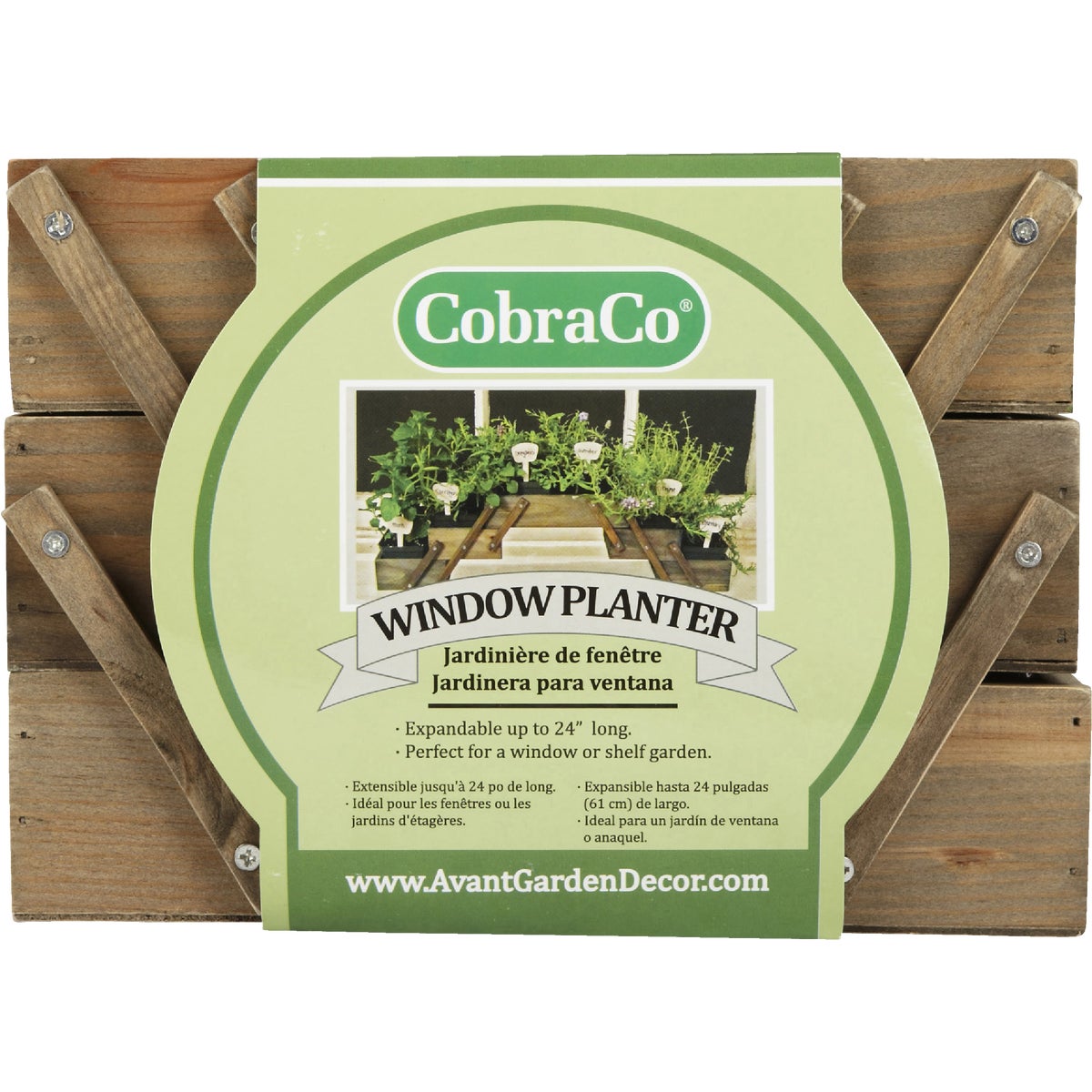 CobraCo 23 In. Wood Expandable Window Planter