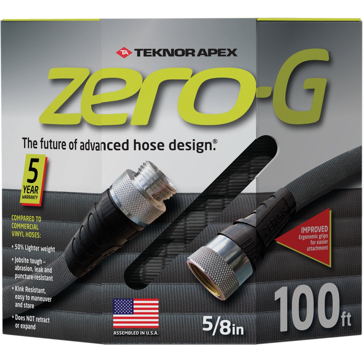 Teknor Apex Zero-G 5/8 In. Dia. x 100 Ft. L. Drinking Water Safe Garden Hose