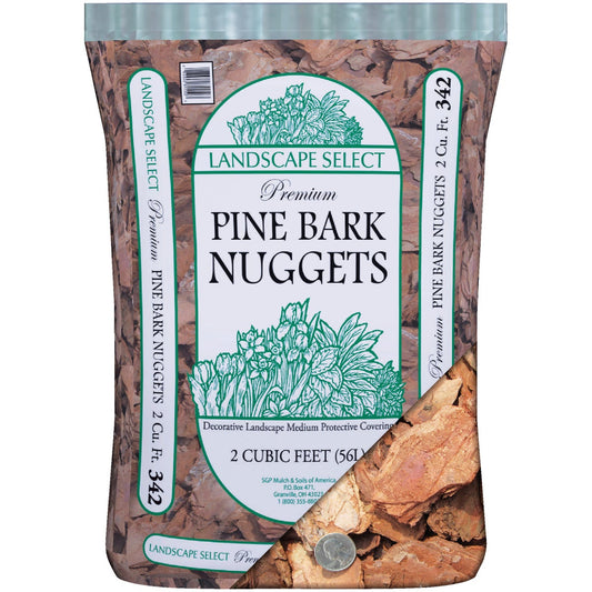 Landscape Select 2 Cu. Ft. Medium Pine Decorative Bark Mulch Nuggets