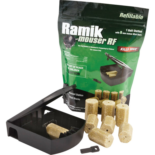 Ramik Mouser RF Refillable Mouse Bait Station (8-Refill)