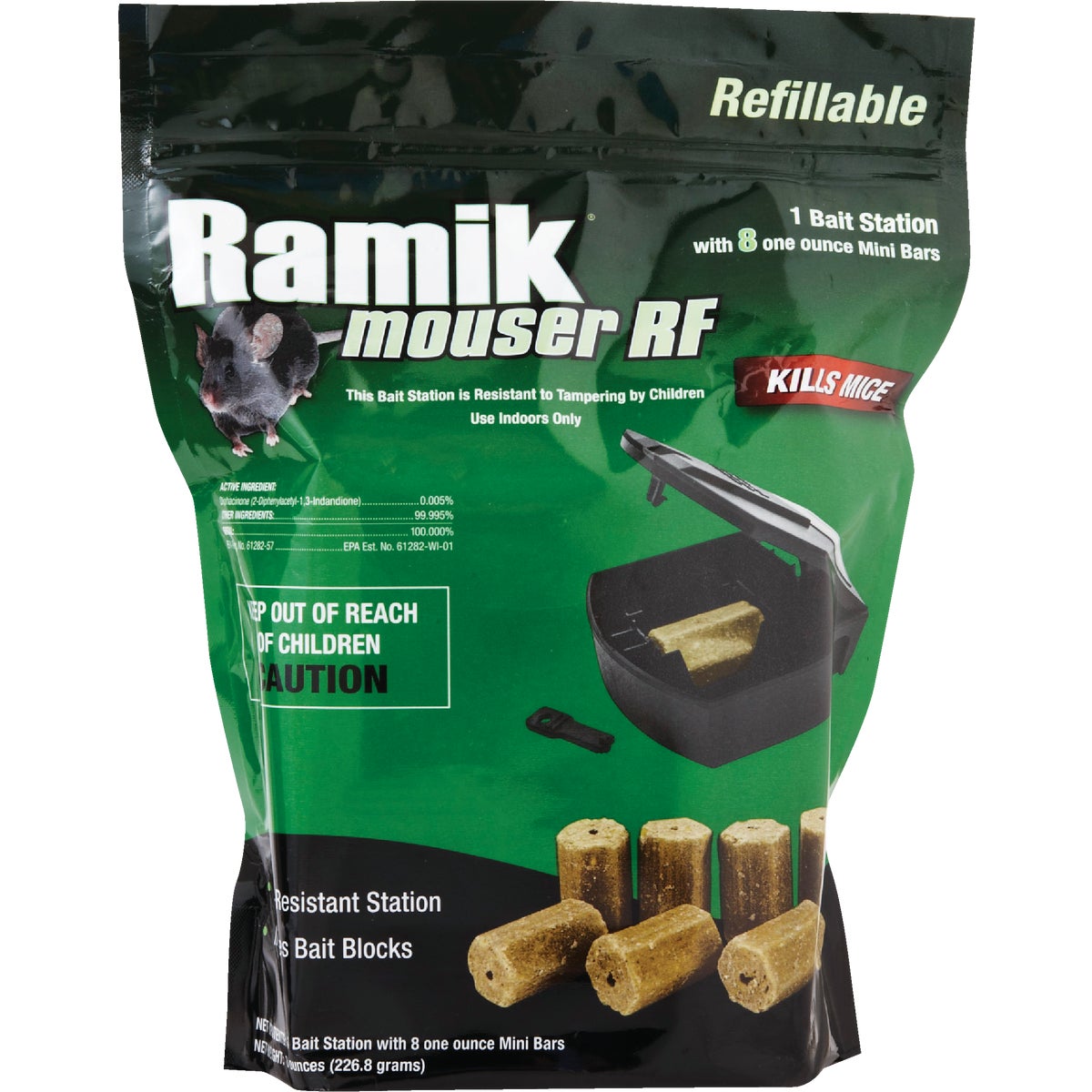 Ramik Mouser RF Refillable Mouse Bait Station (8-Refill)