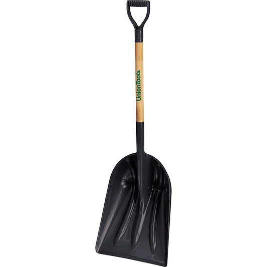 Union Tools 14.25 In. Poly Snow Shovel with 27.5 In. Wood Handle