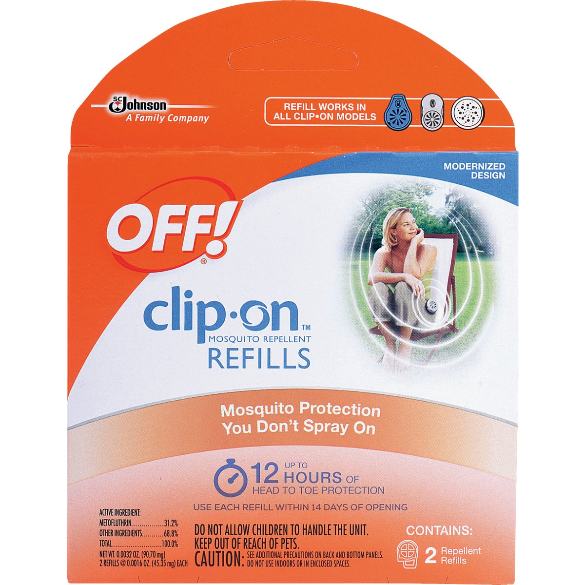 OFF! 12 Hr. Clip-On Mosquito Repellent Refill (2-Pack)
