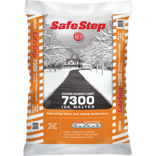 Safe Step 7300 50 Lb. Calcium Chloride Ice Melt Flakes