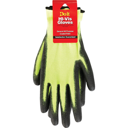 Do it Men's XL High Visibility Polyurethane Coated Glove