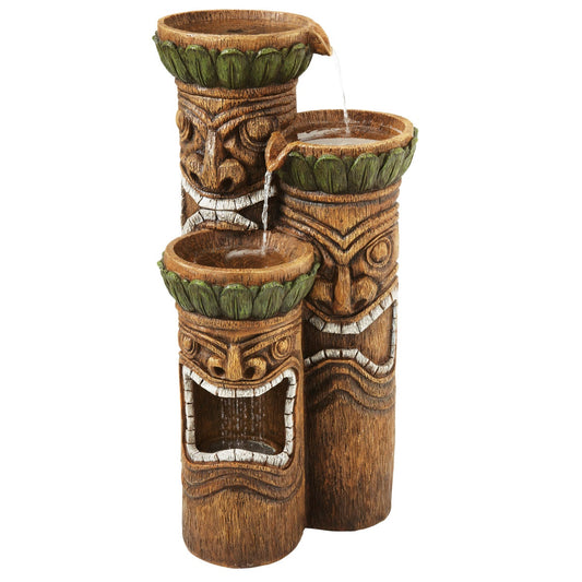 Best Garden 16 In. W. x 32 In. H. x 16 In. L. Resin Tiki Head Fountain