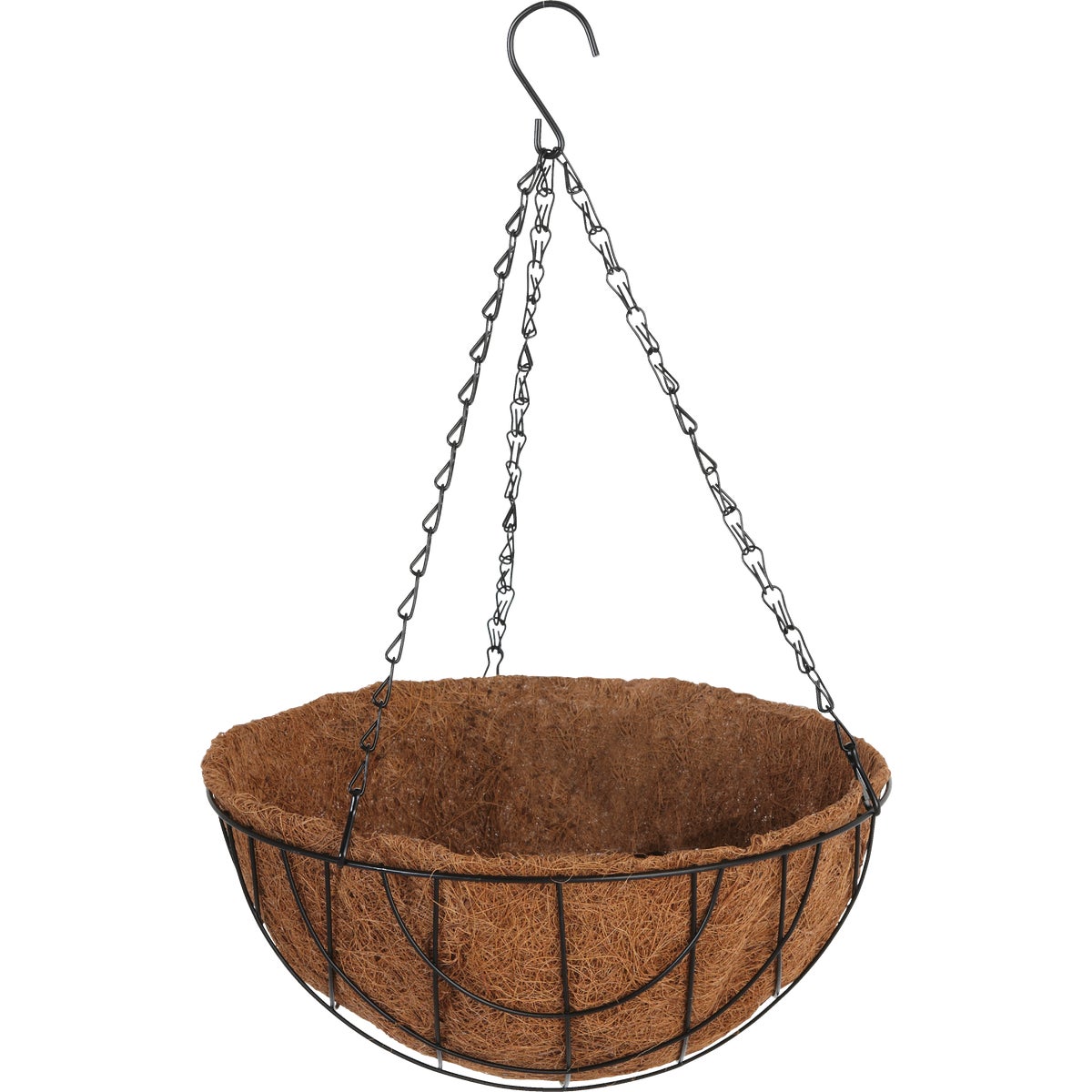 Best Garden 12 In. Steel Rod Black Powder Coat Hanging Plant Basket